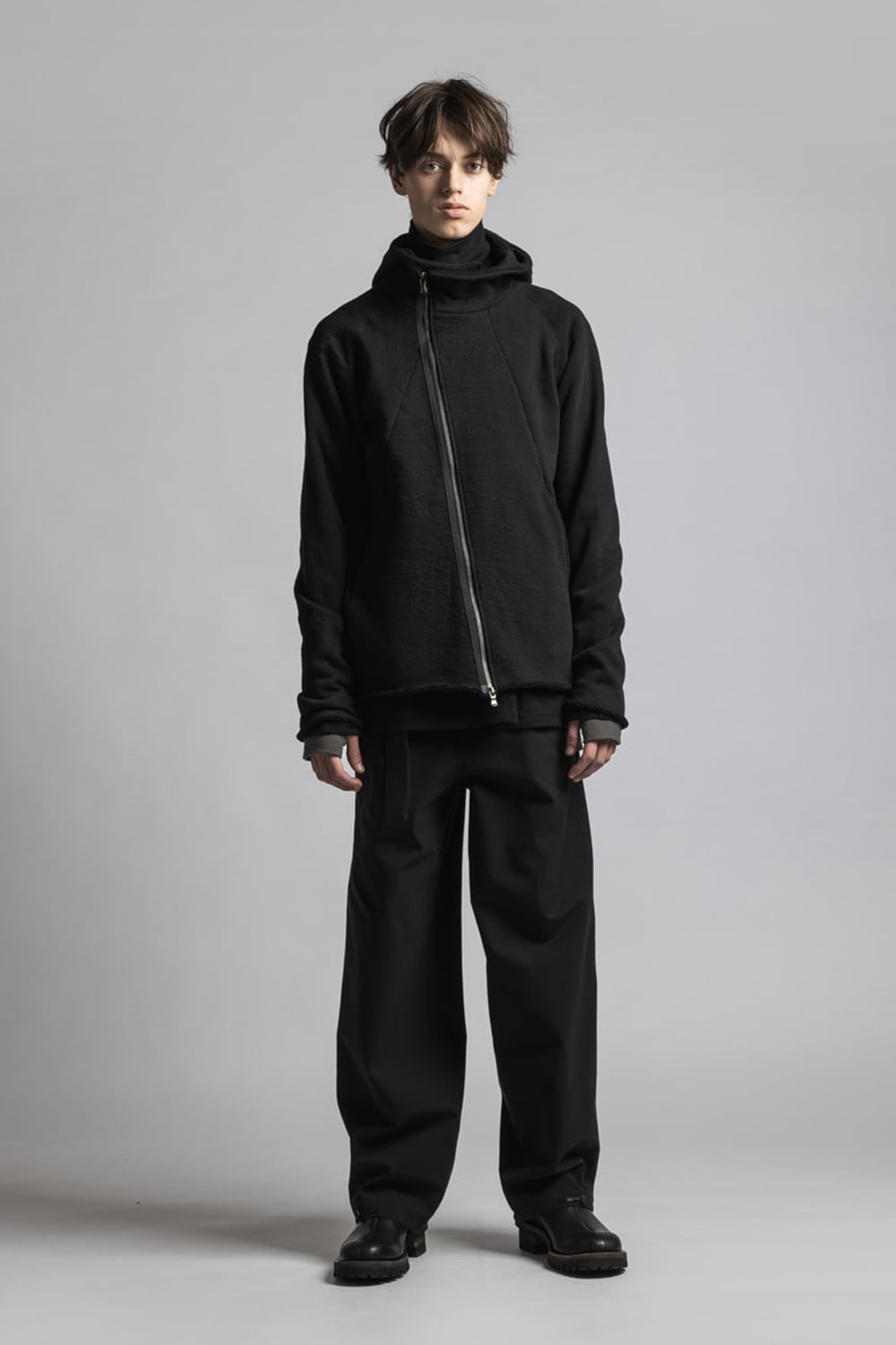 One Side Heavy Pile Hoodie