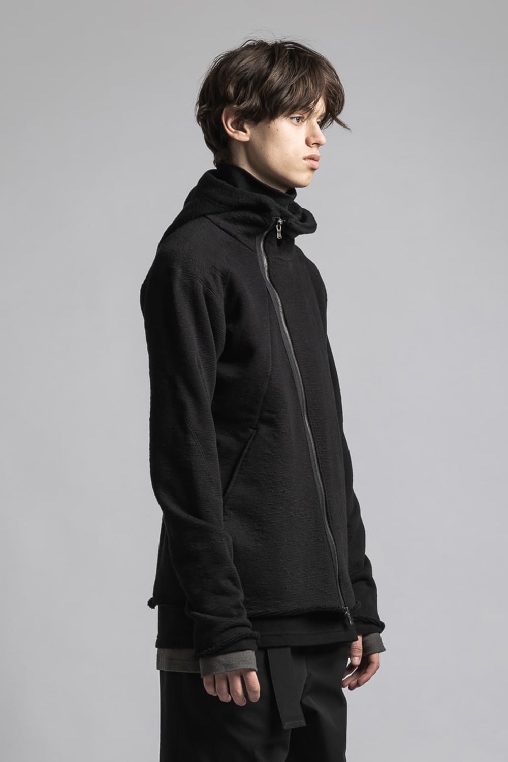 One Side Heavy Pile Hoodie