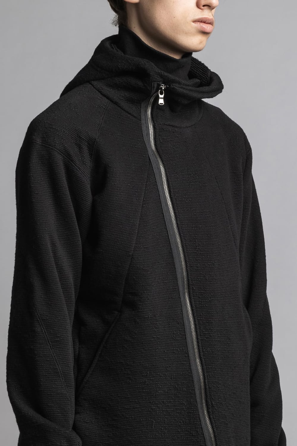 One Side Heavy Pile Hoodie