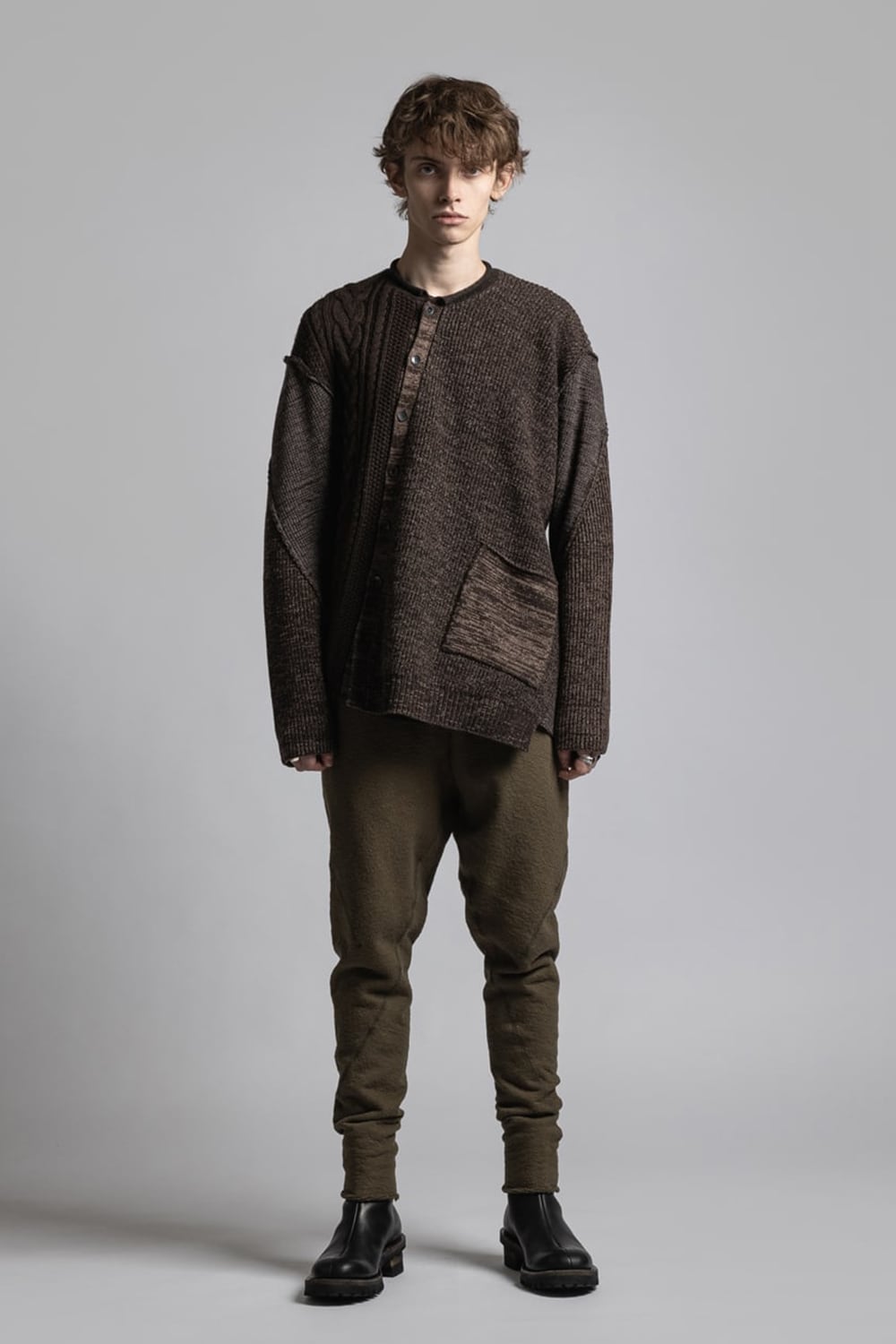One Side Heavy Pile Pants Olive Drab