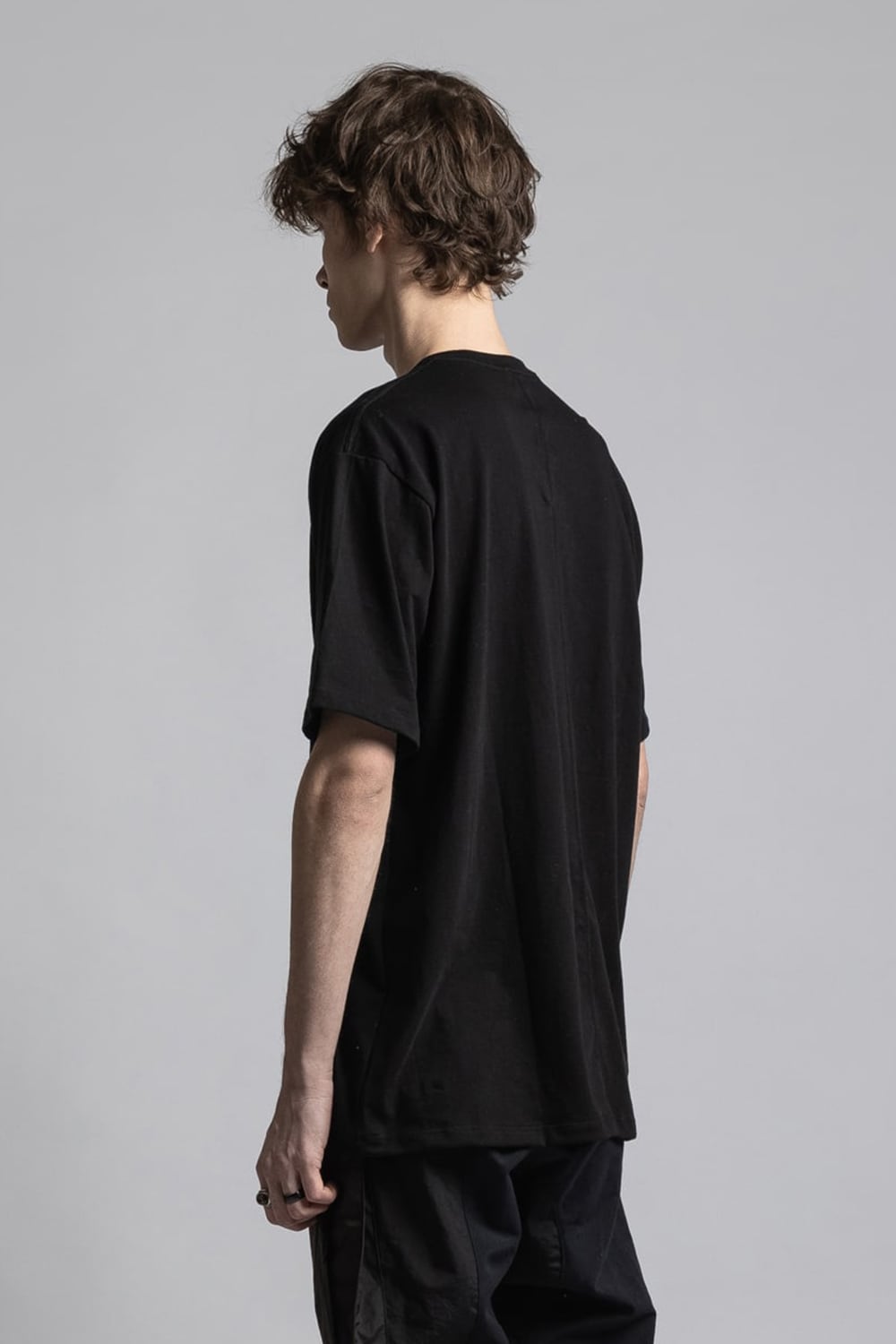 40/- Jersey Stitch Embroidered Half Sleeve T-shirt Black