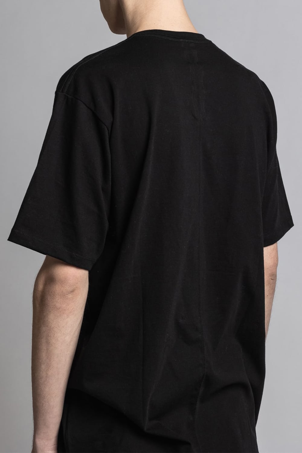 40/- Jersey Stitch Embroidered Half Sleeve T-shirt Black