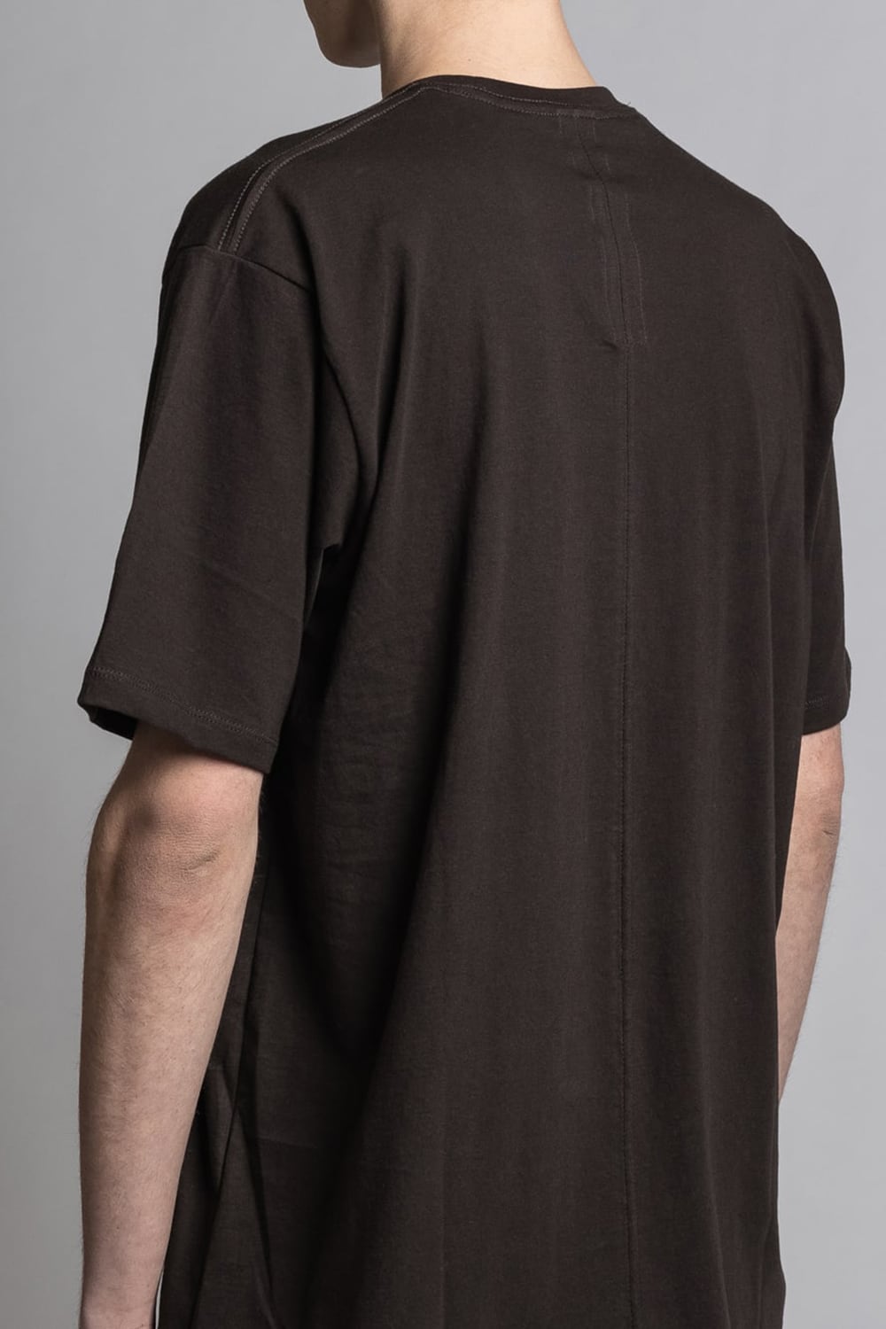 40/- Jersey Stitch Embroidered Half Sleeve T-shirt Dark Brown