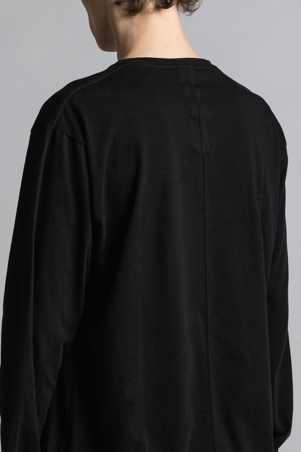 40/- Jersey Stitch Embroidered Long Sleeve T-shirt Black