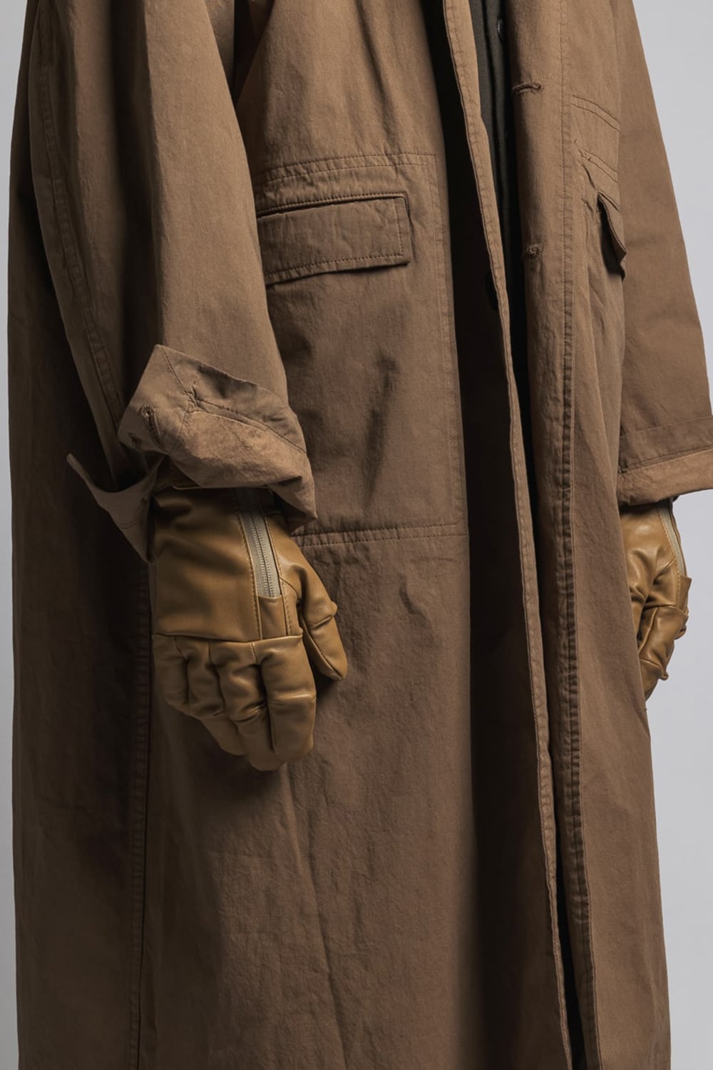 Lamb Leather Gloves Khaki