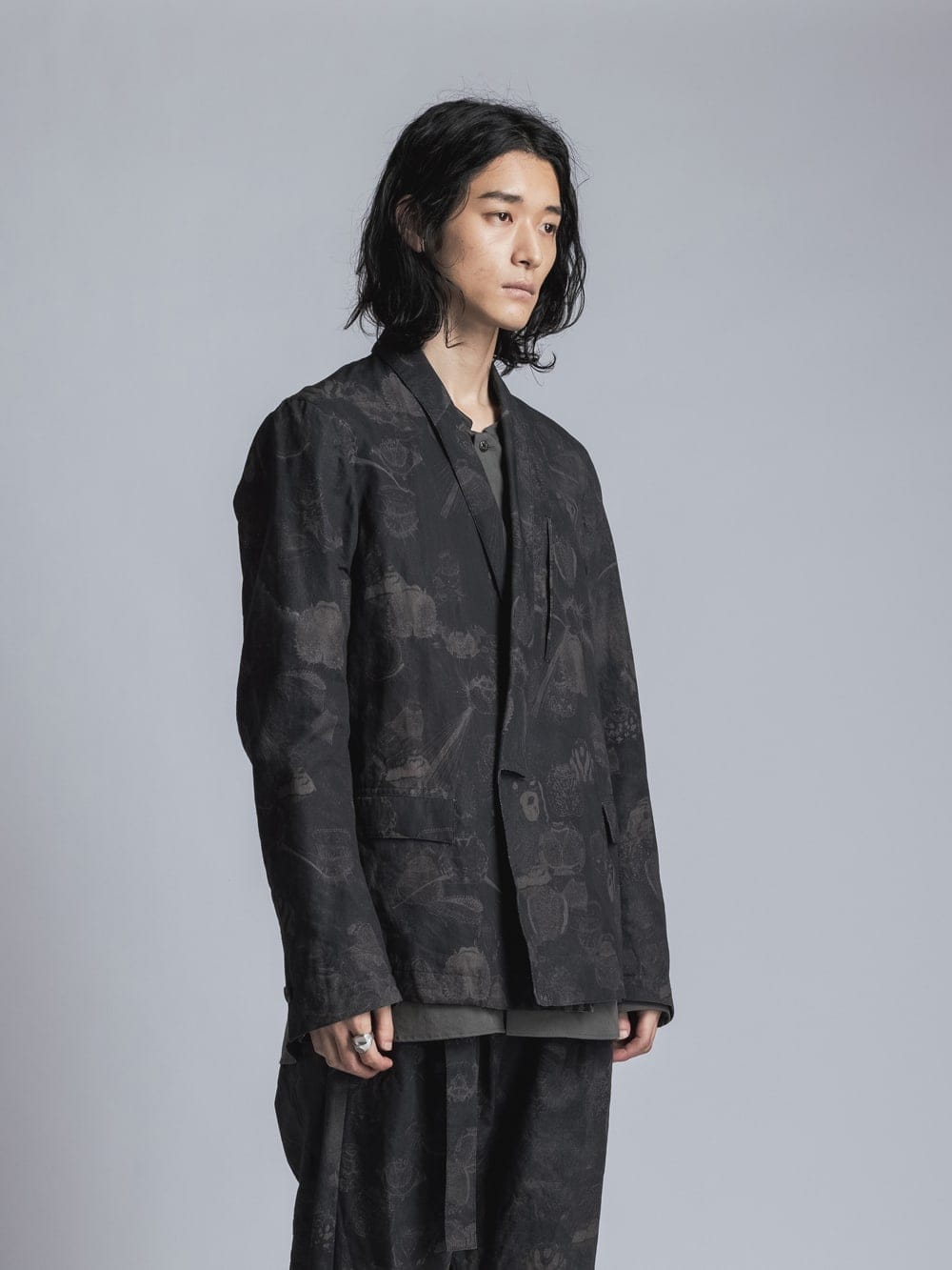 SUZUKO MOMOYAMA Insects Print Jacket  Black Mix