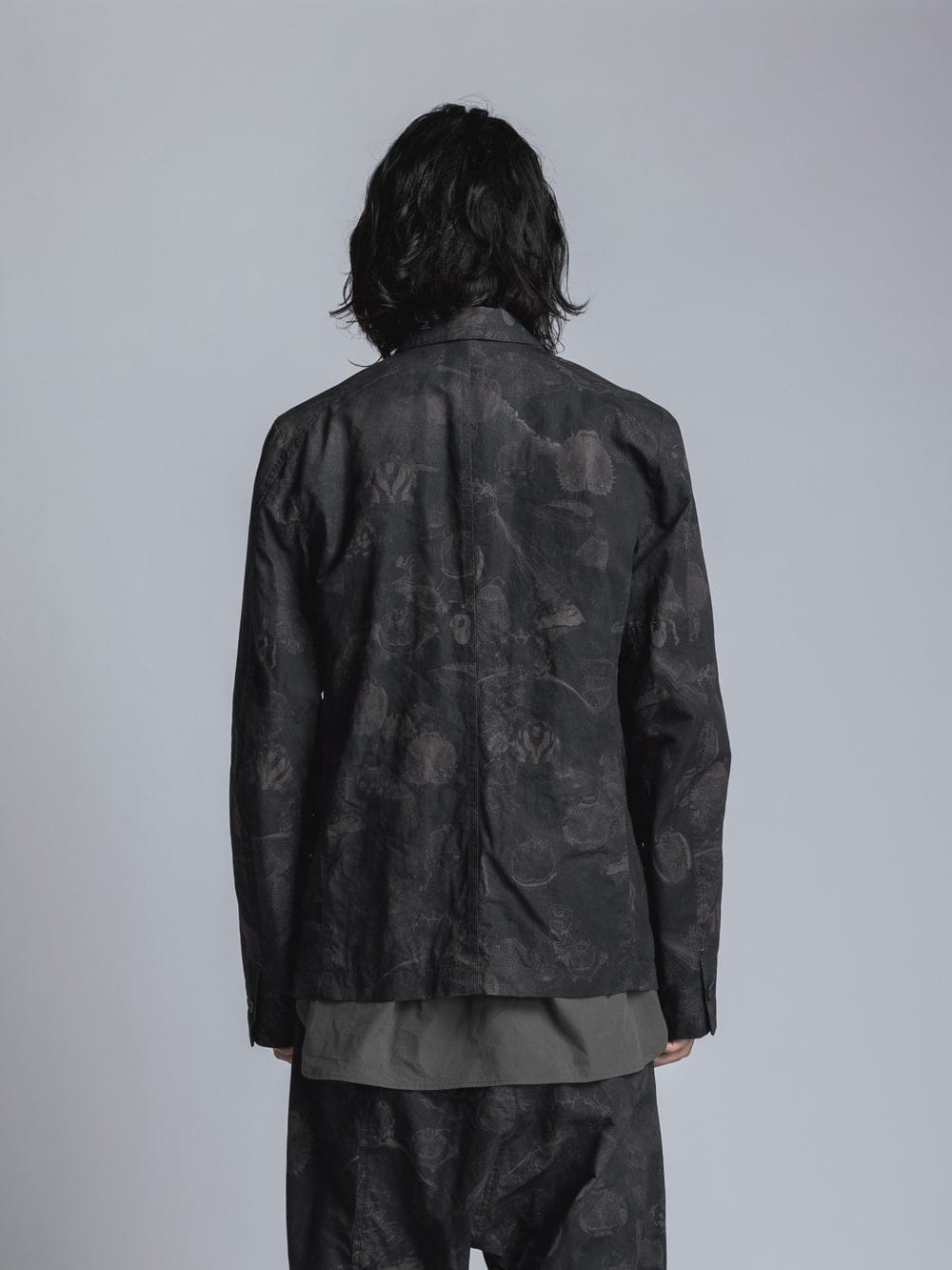 SUZUKO MOMOYAMA Insects Print Jacket  Black Mix