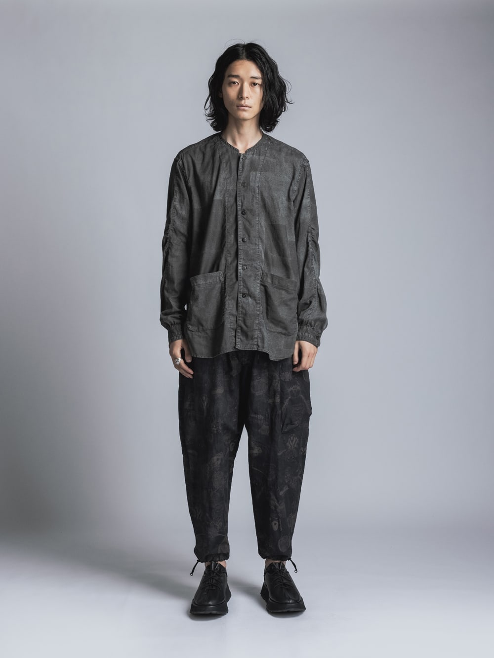 SUZUKO MOMOYAMA Innsects Print Pants Black Mix