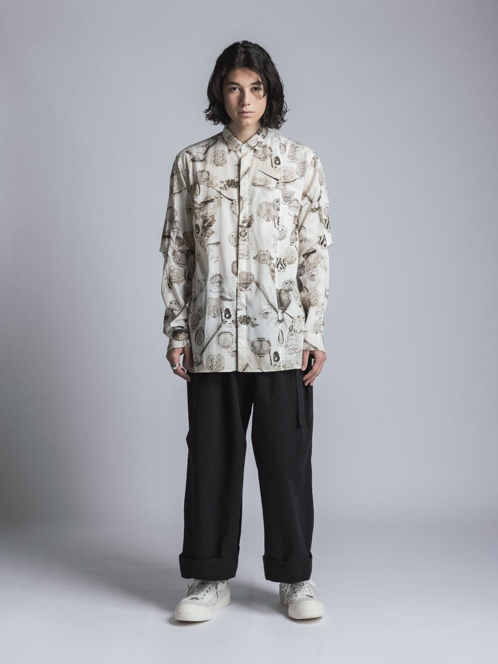 SUZUKO MOMOYAMA Insects Print Shirt Ivory