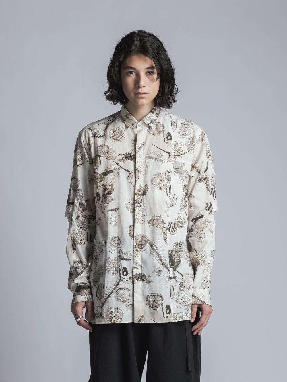 SUZUKO MOMOYAMA Insects Print Shirt Ivory