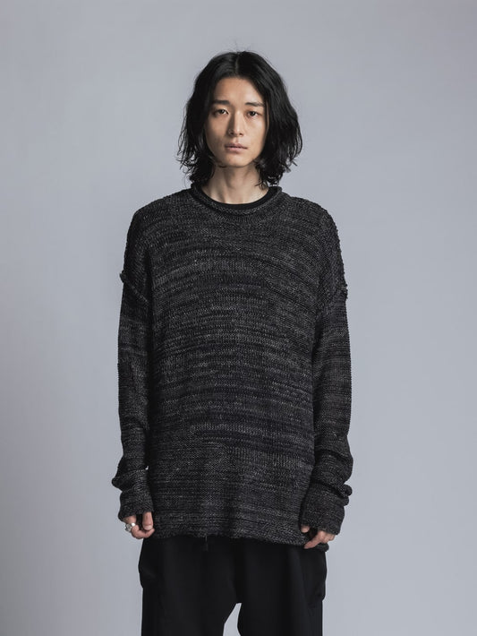 Low Gauge Knit Black Mix