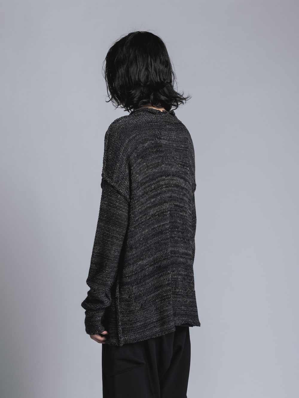 Low Gauge Knit Black Mix