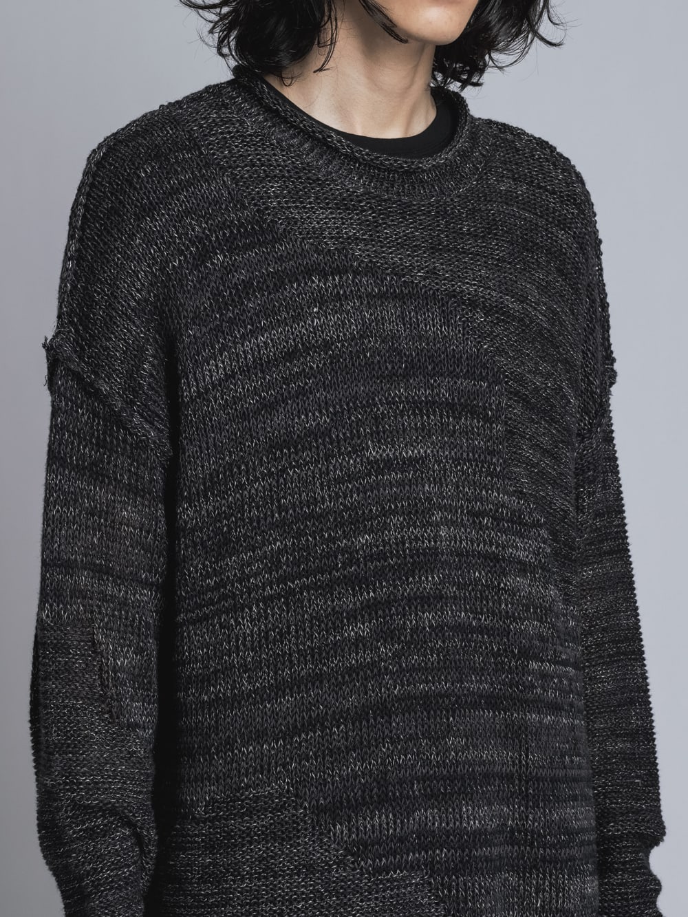 Low Gauge Knit Black Mix