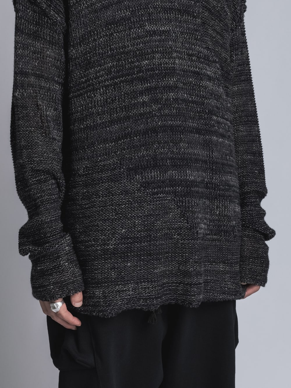Low Gauge Knit Black Mix