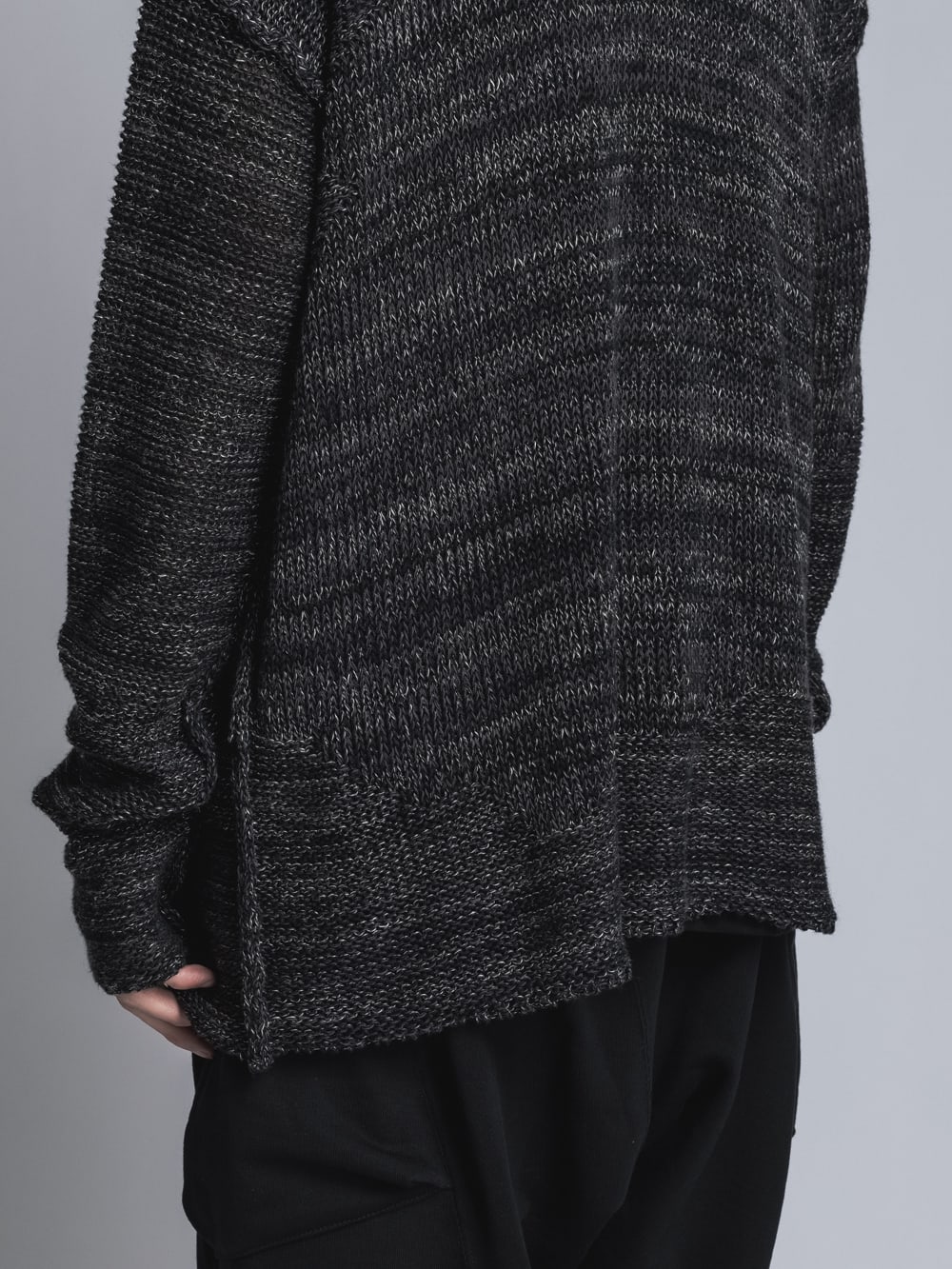 Low Gauge Knit Black Mix