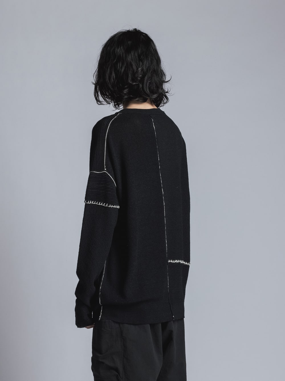High Gauge Zip Knit Black