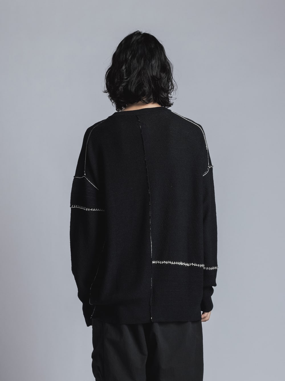 High Gauge Zip Knit Black