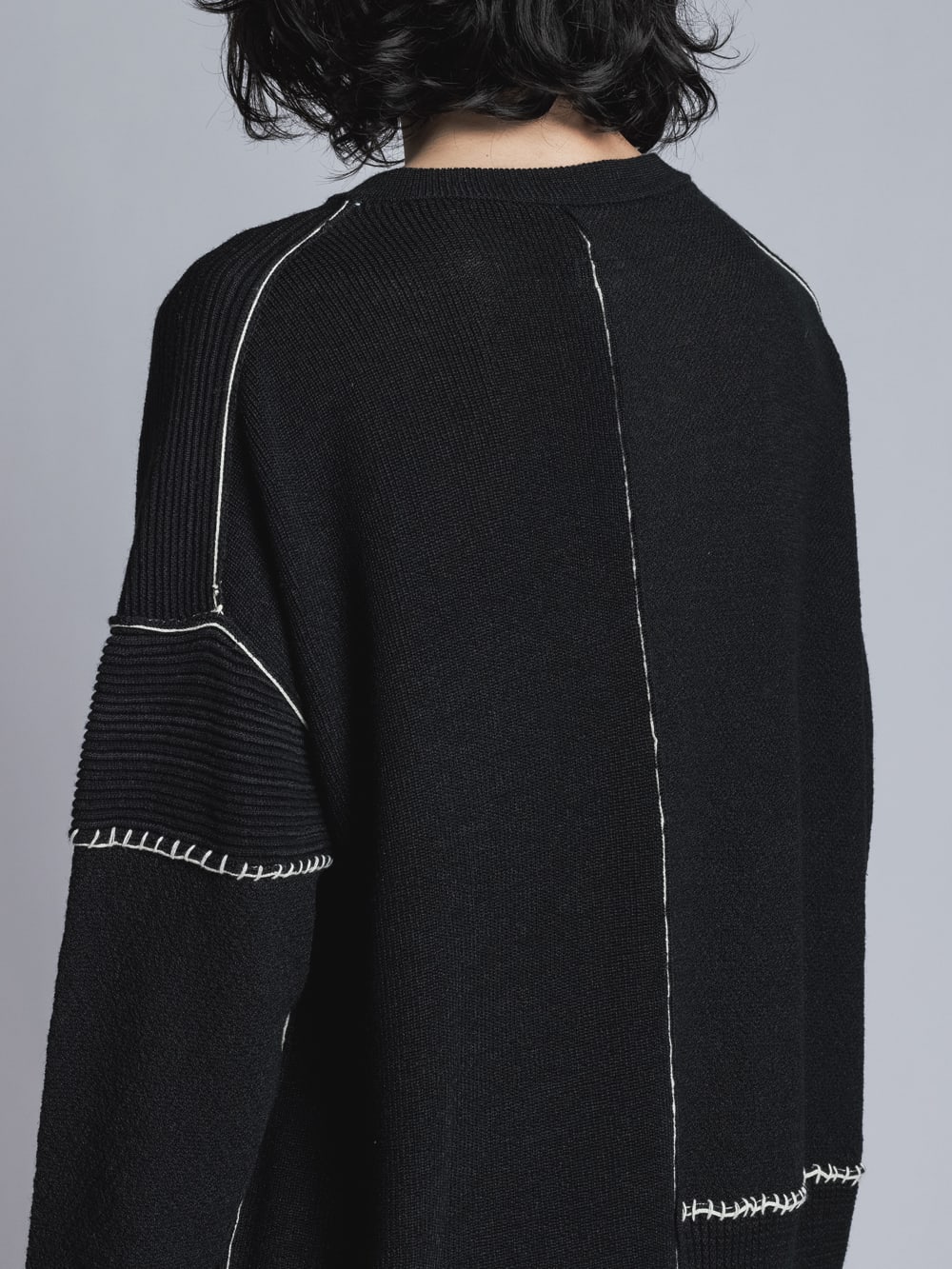 High Gauge Zip Knit Black