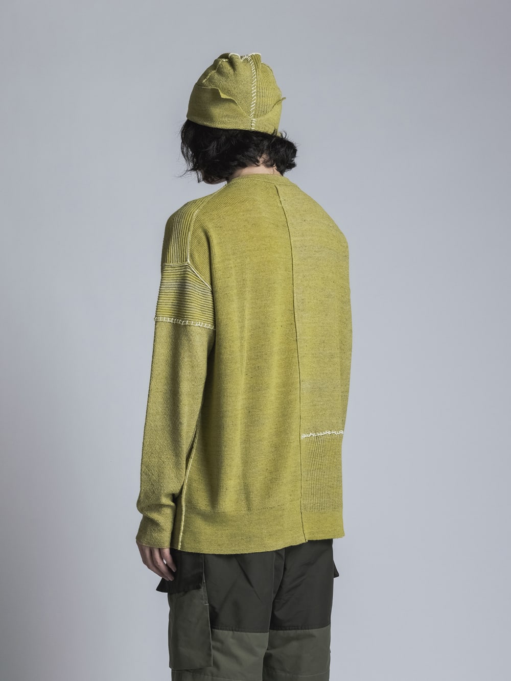 High Gauge Zip Knit Yellow Mix