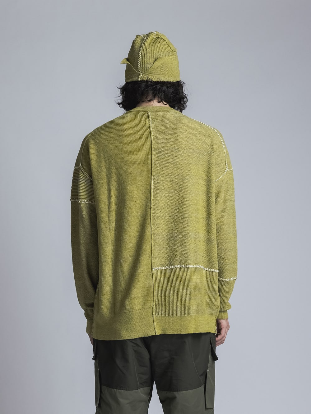 High Gauge Zip Knit Yellow Mix