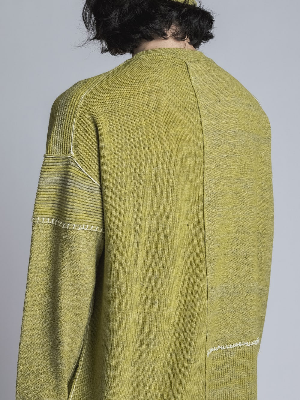 High Gauge Zip Knit Yellow Mix