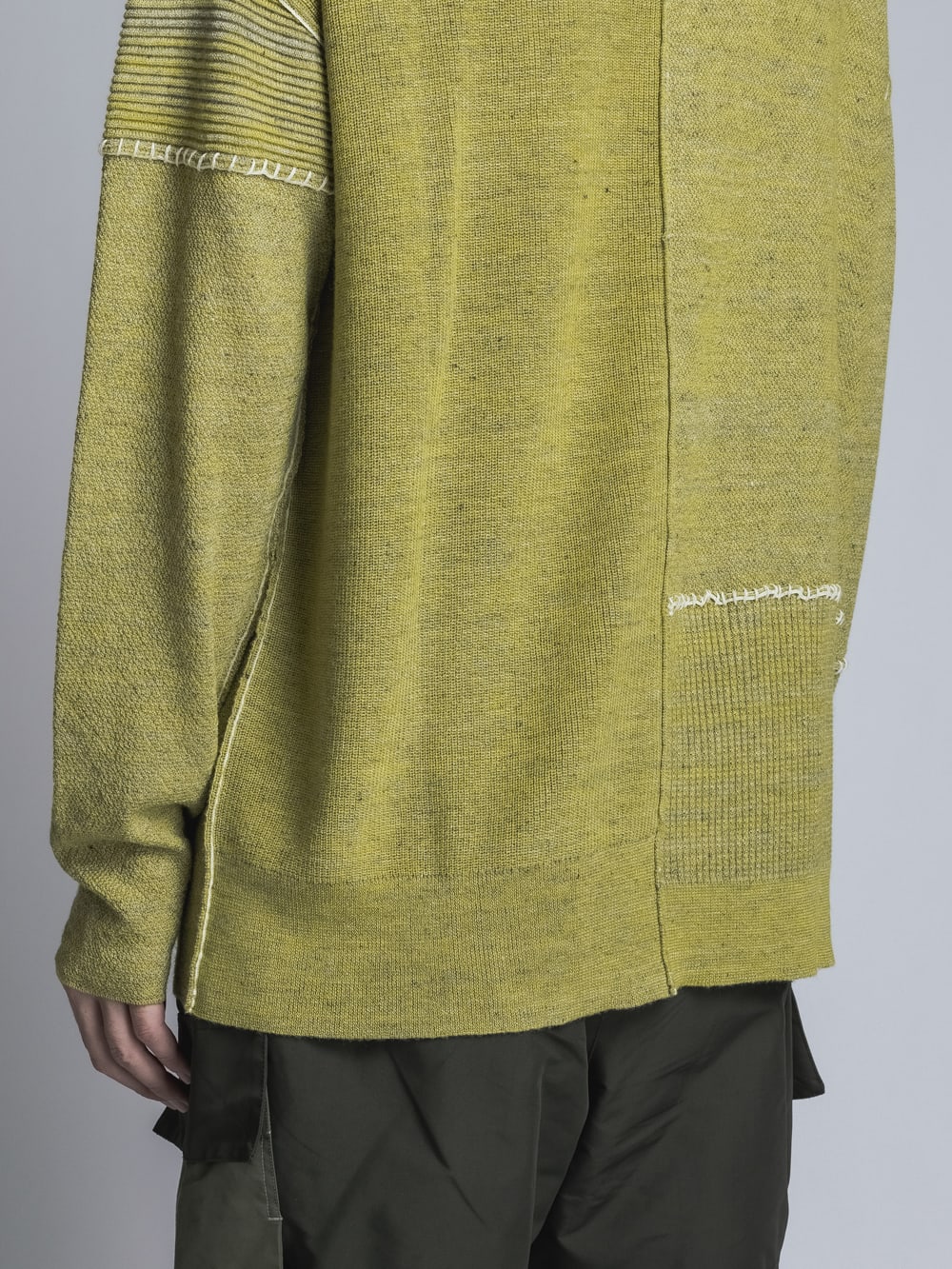 High Gauge Zip Knit Yellow Mix