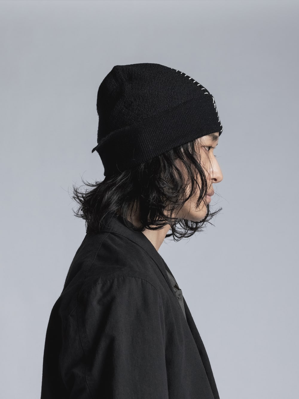 High Gauge Knit Cap Black