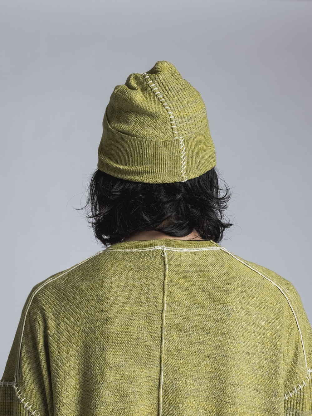 High Gauge Knit Cap Yellow Mix