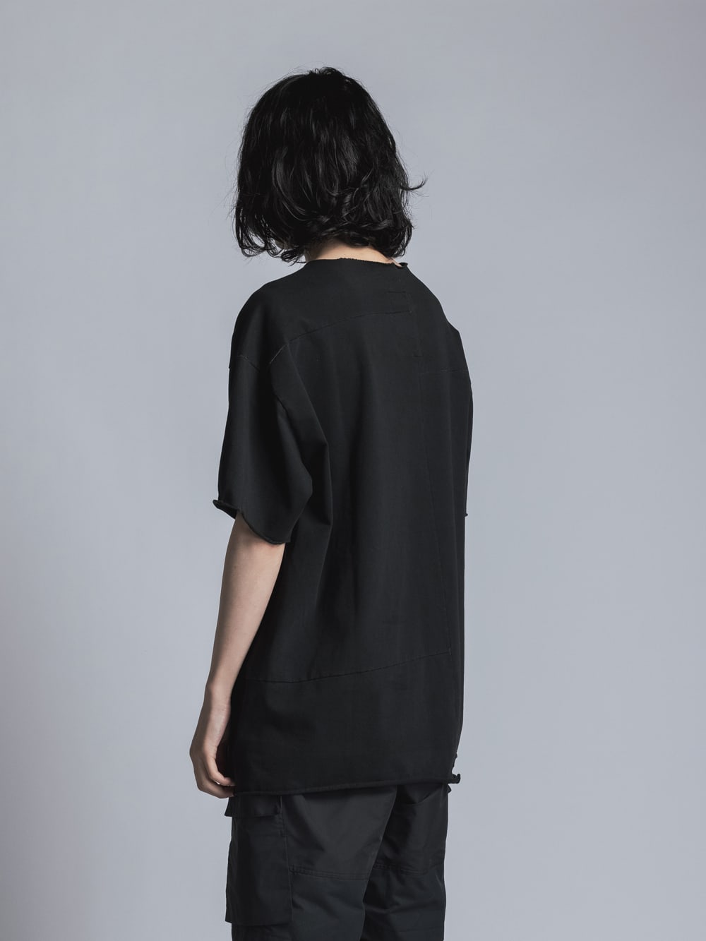 ストレッチ天竺半袖Tシャツ  Black