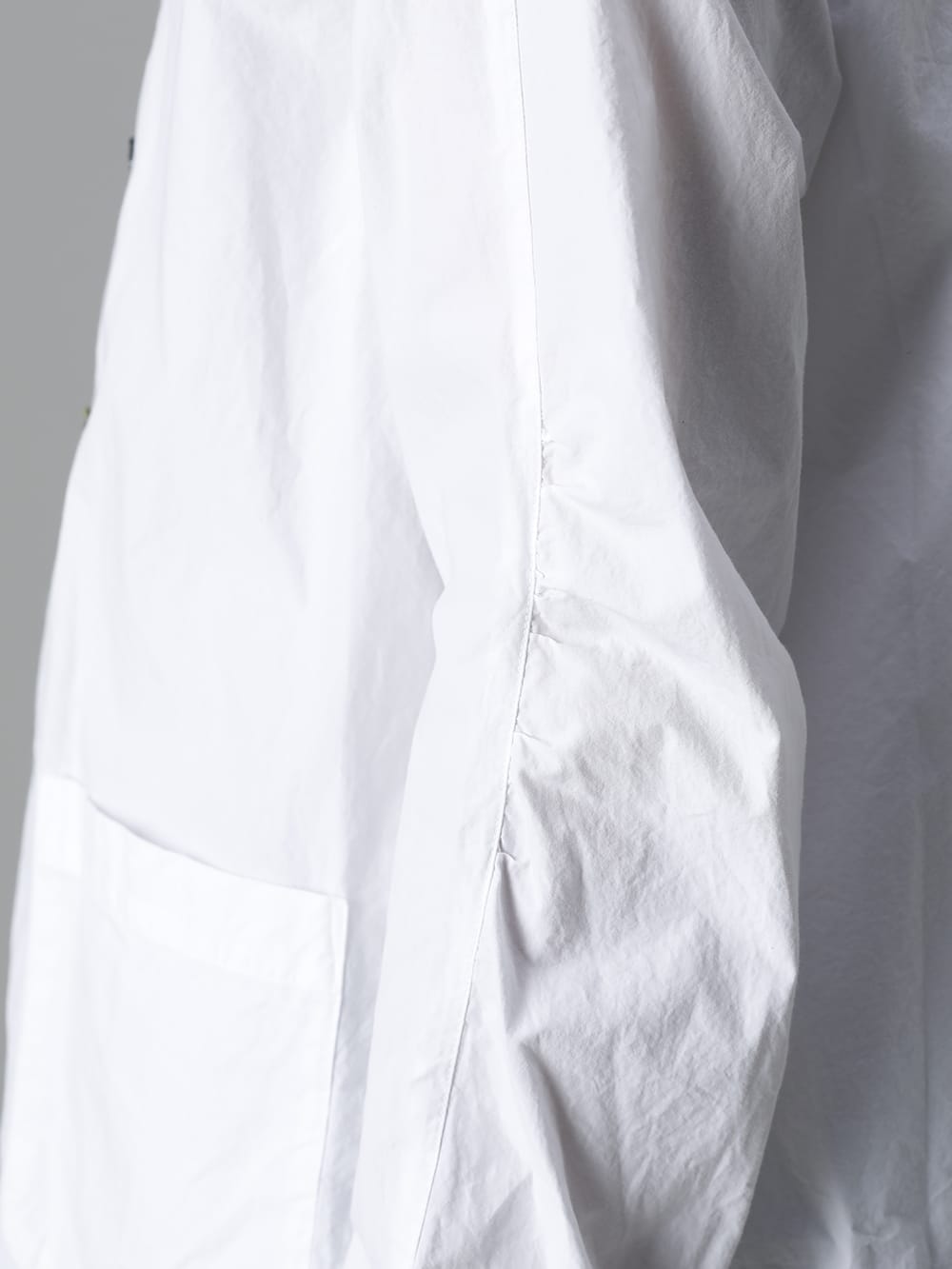 Typewriter Band Collar Shirt  White