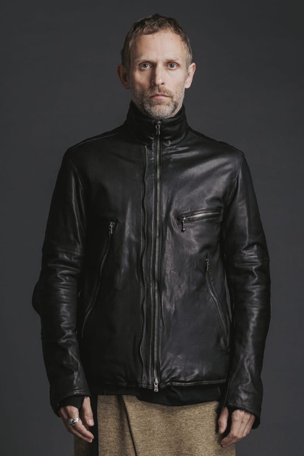 Goat Leather Jacket Black