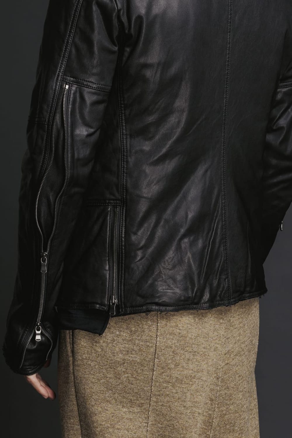 Goat Leather Jacket Black
