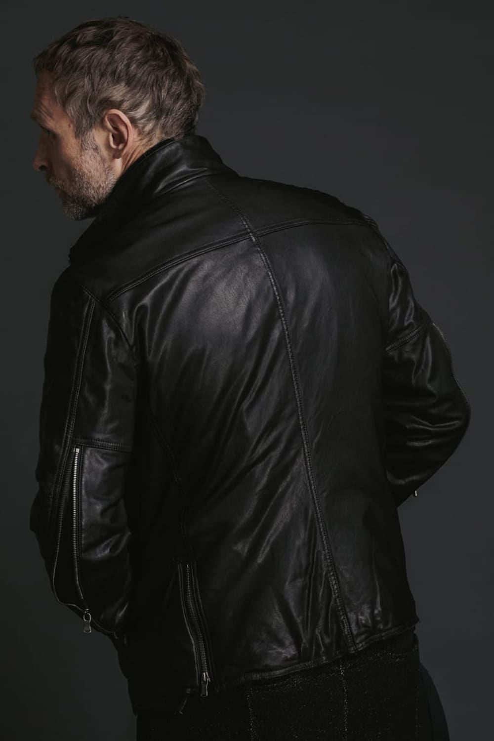 Goat Leather Jacket Black