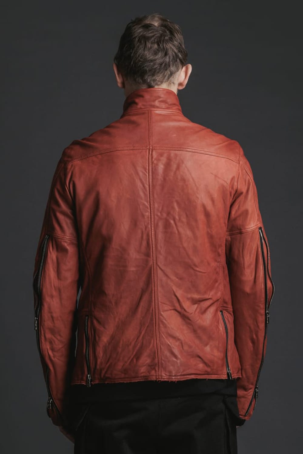 Goat Leather Jacket Red