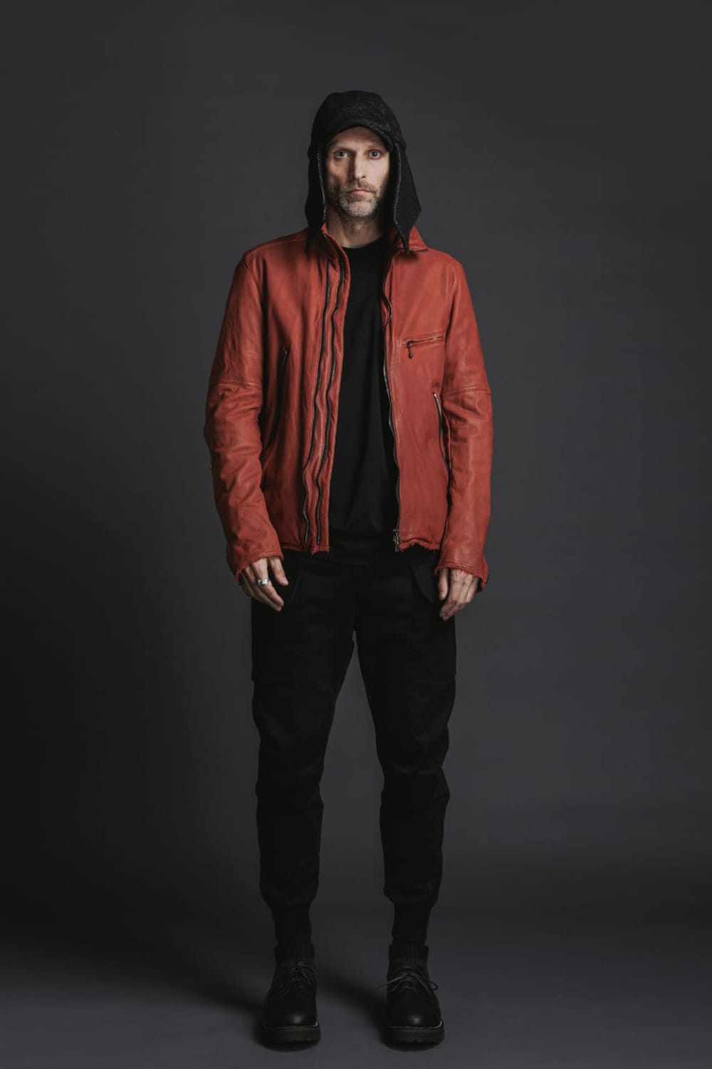 Goat Leather Jacket Red