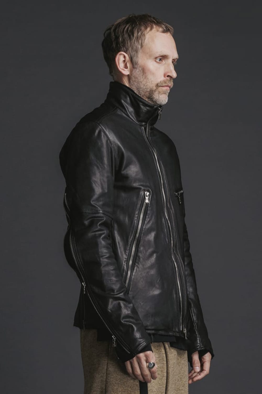 Goat Leather Jacket Black