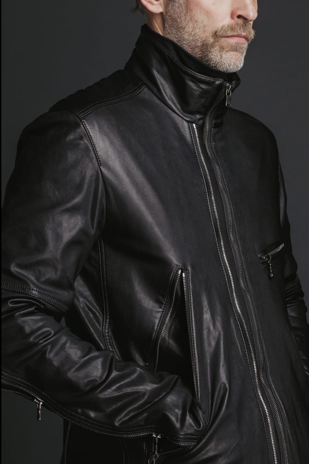 Goat Leather Jacket Black