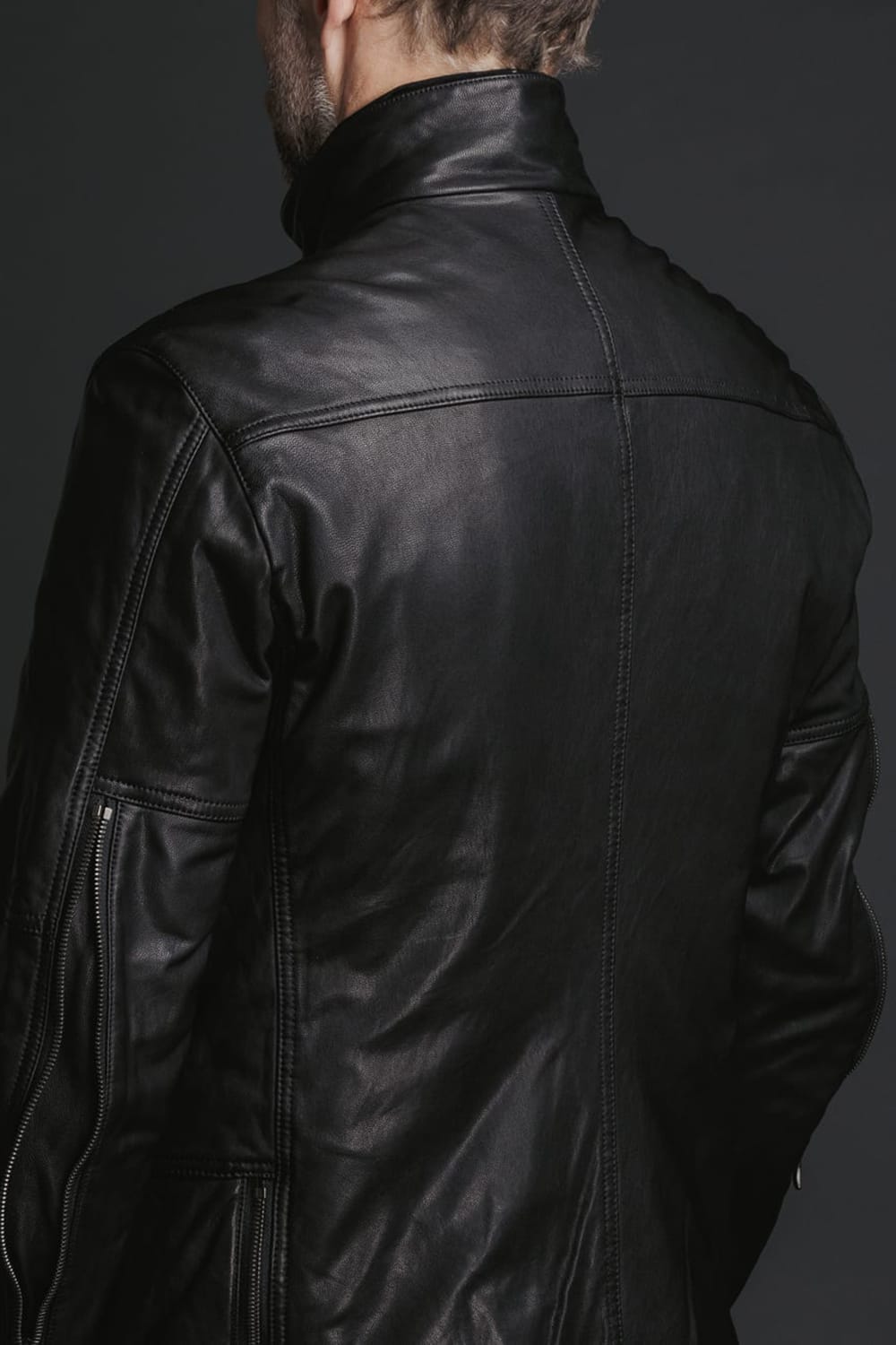 Goat Leather Jacket Black