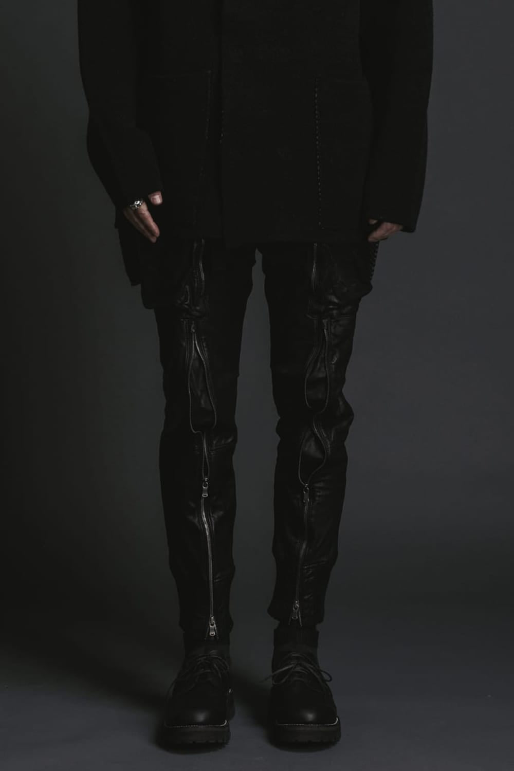 Goat Leather Rib Pants