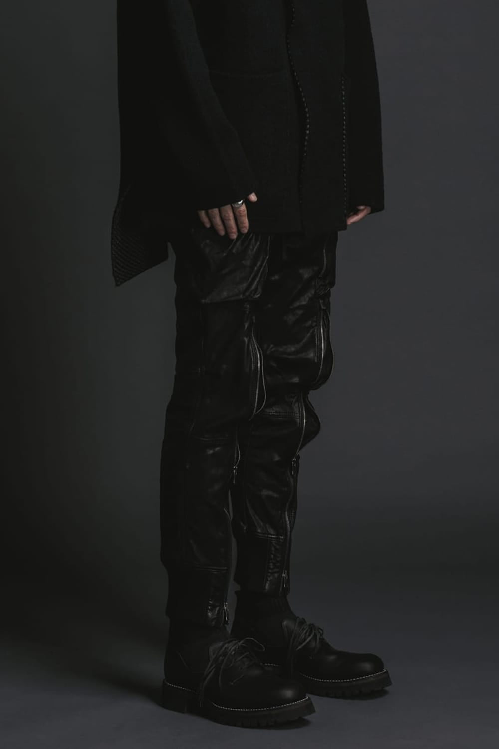 Goat Leather Rib Pants