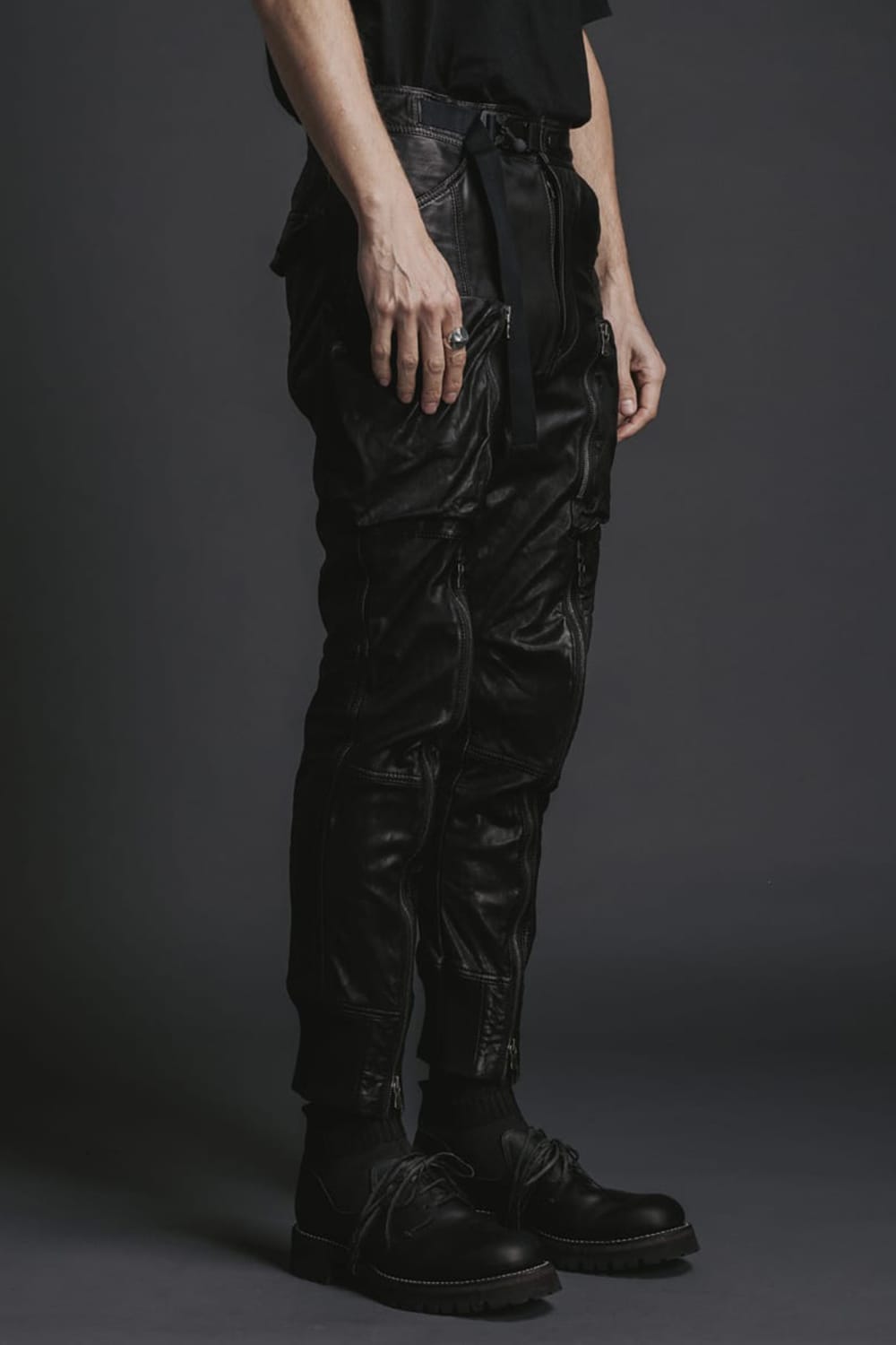 Goat Leather Rib Pants