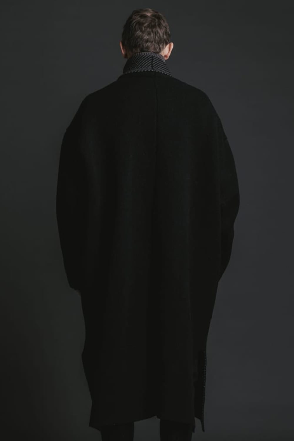 Reversible Knit Coat Black
