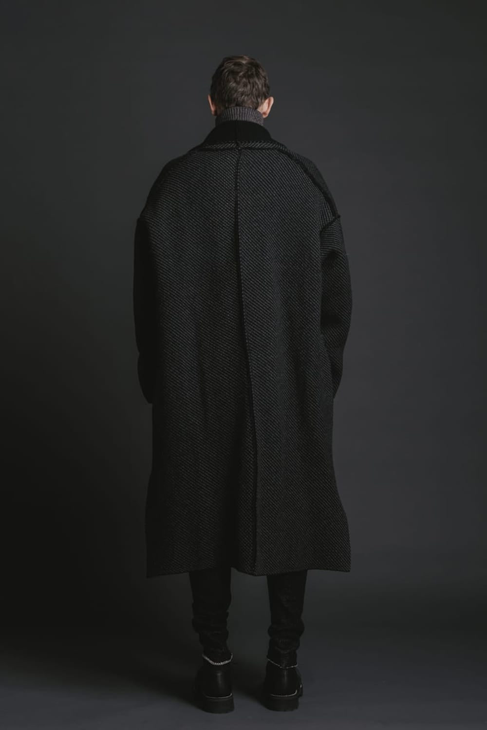 Reversible Knit Coat Black