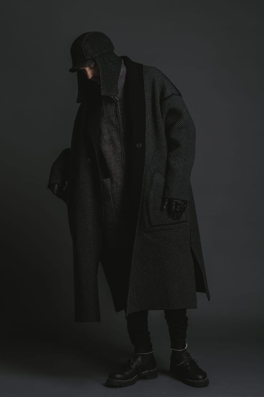 Reversible Knit Coat Black