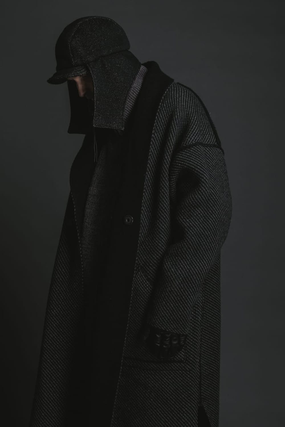 Reversible Knit Coat Black