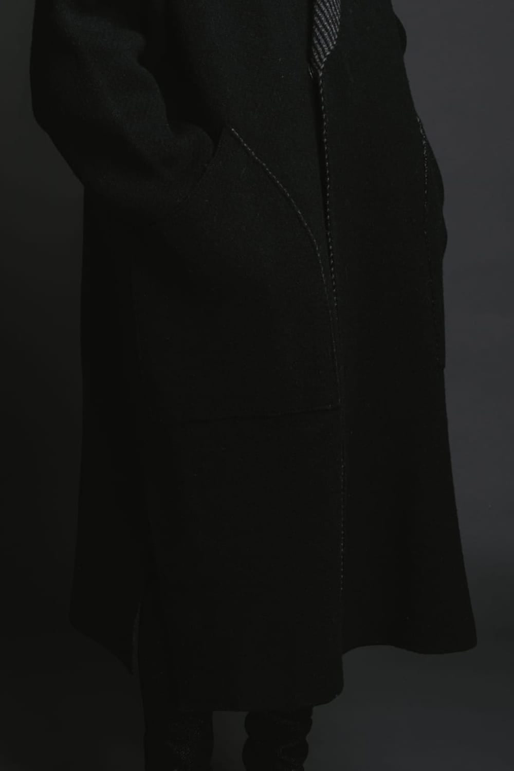 Reversible Knit Coat Black