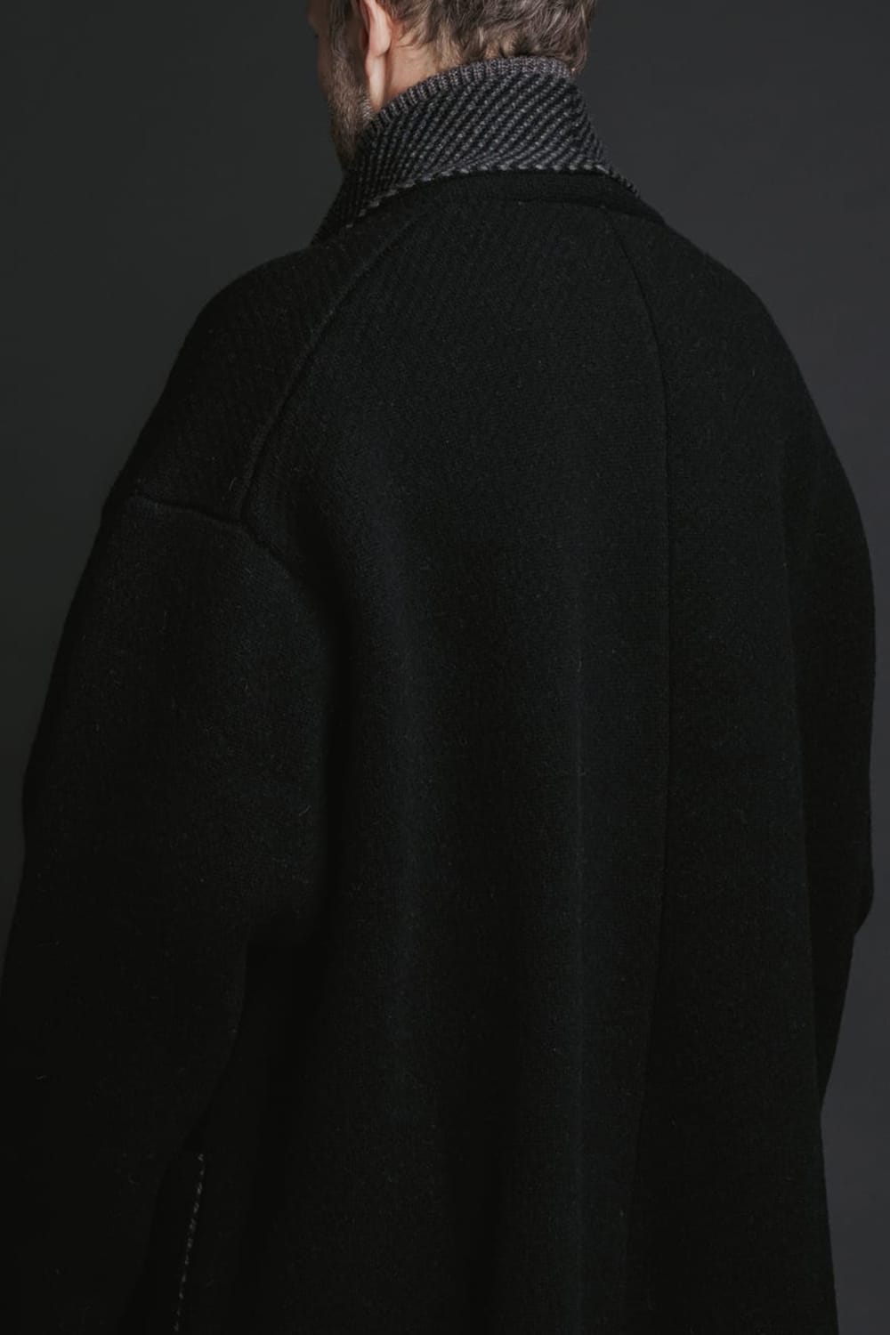 Reversible Knit Coat Black