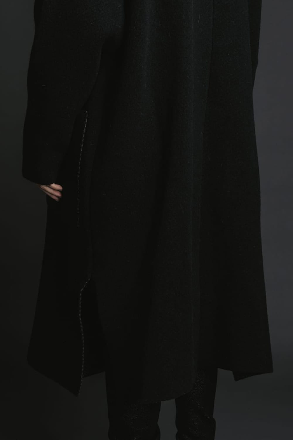 Reversible Knit Coat Black