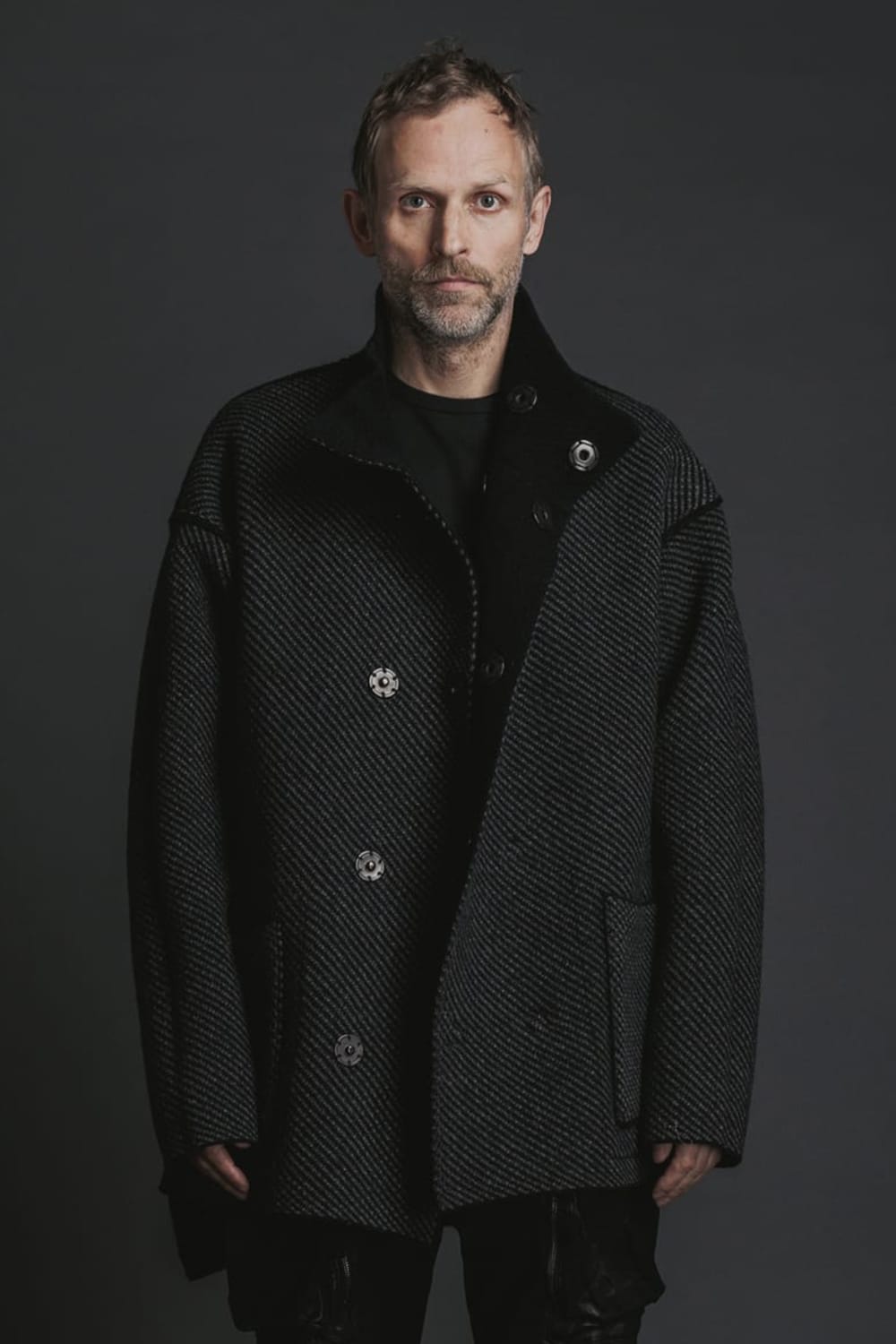 リバーシブル ニットブルゾン