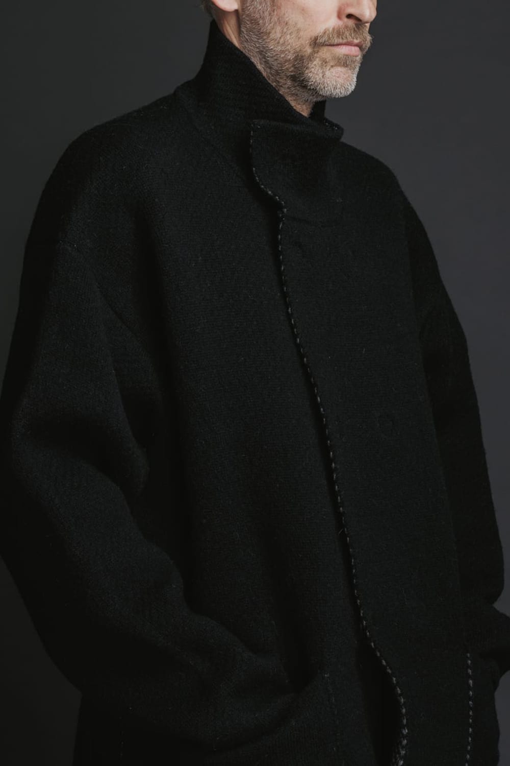 リバーシブル ニットブルゾン